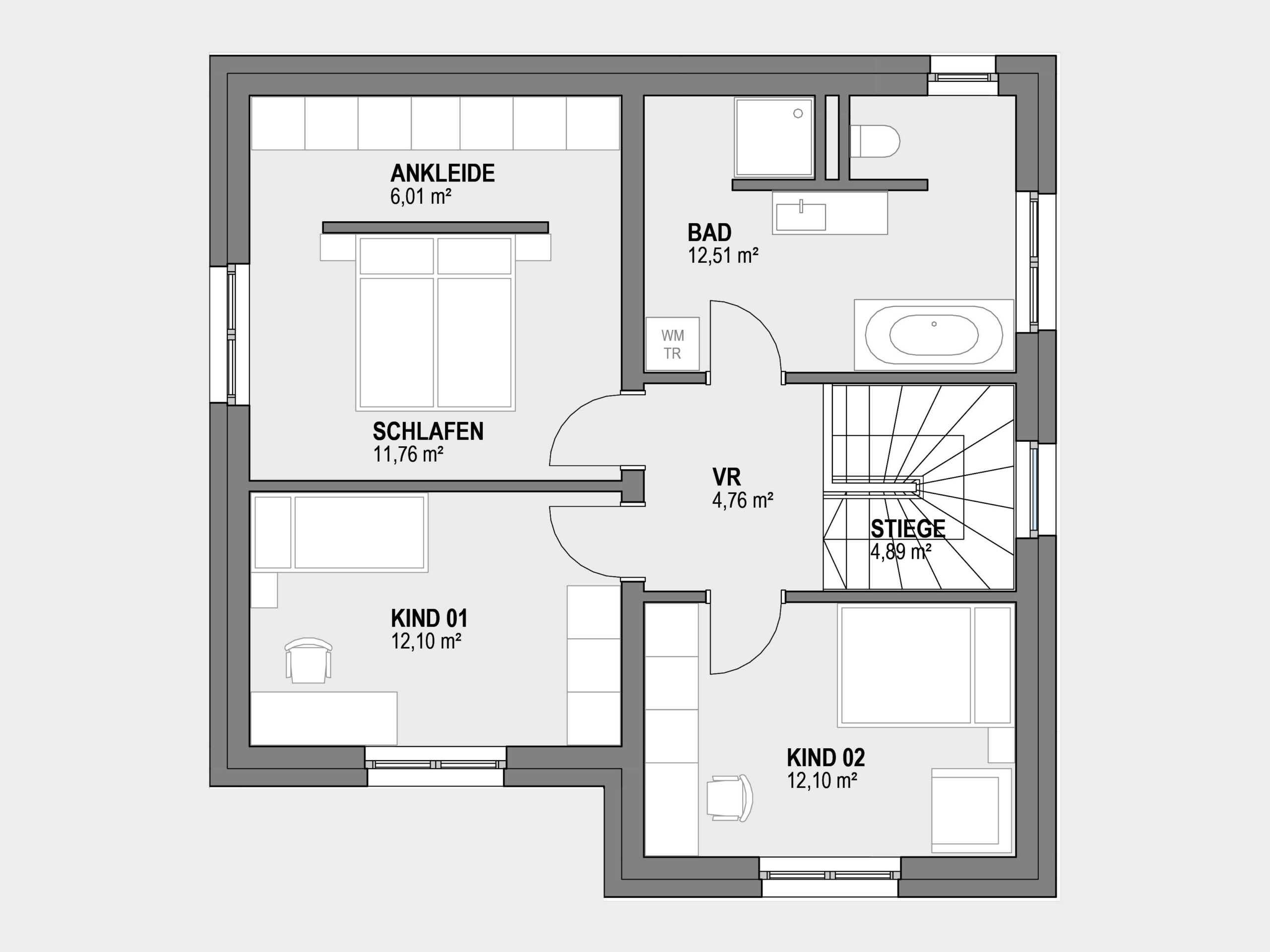 Grundriss Typenhaus Graz 125