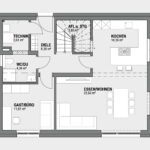Erdgeschoss Grundriss eines Hauses