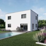 Modernes Haus mit Pool und Garten