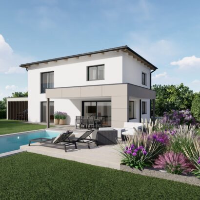 Modernes Haus mit Garten und Pool