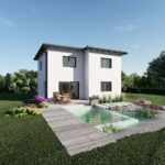 Modernes Haus mit Garten und Pool